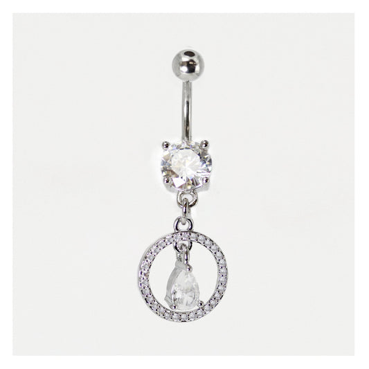 Belly Bar with Teardrop Halo