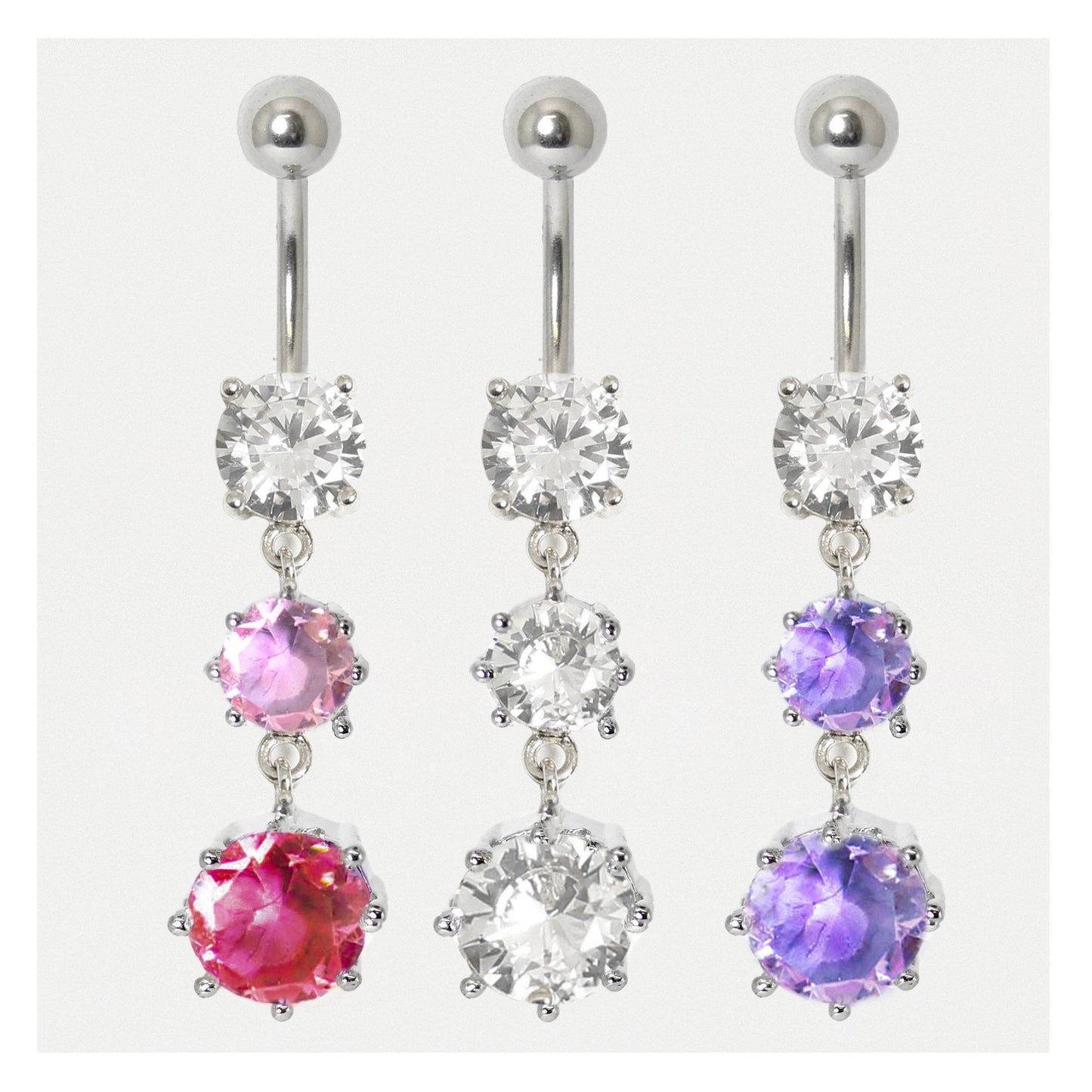 Tumbling Crystals Belly Bar