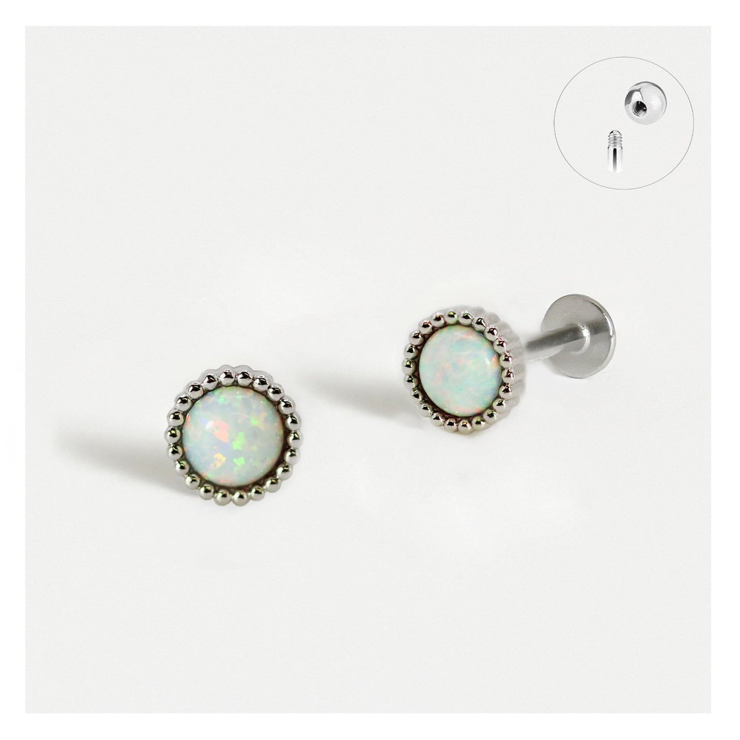 Steel Mystic Opal Labret