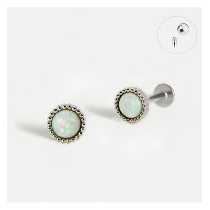 Steel Mystic Opal Labret