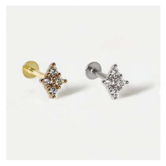 Steel Diamond Life Labret - Internally Threaded