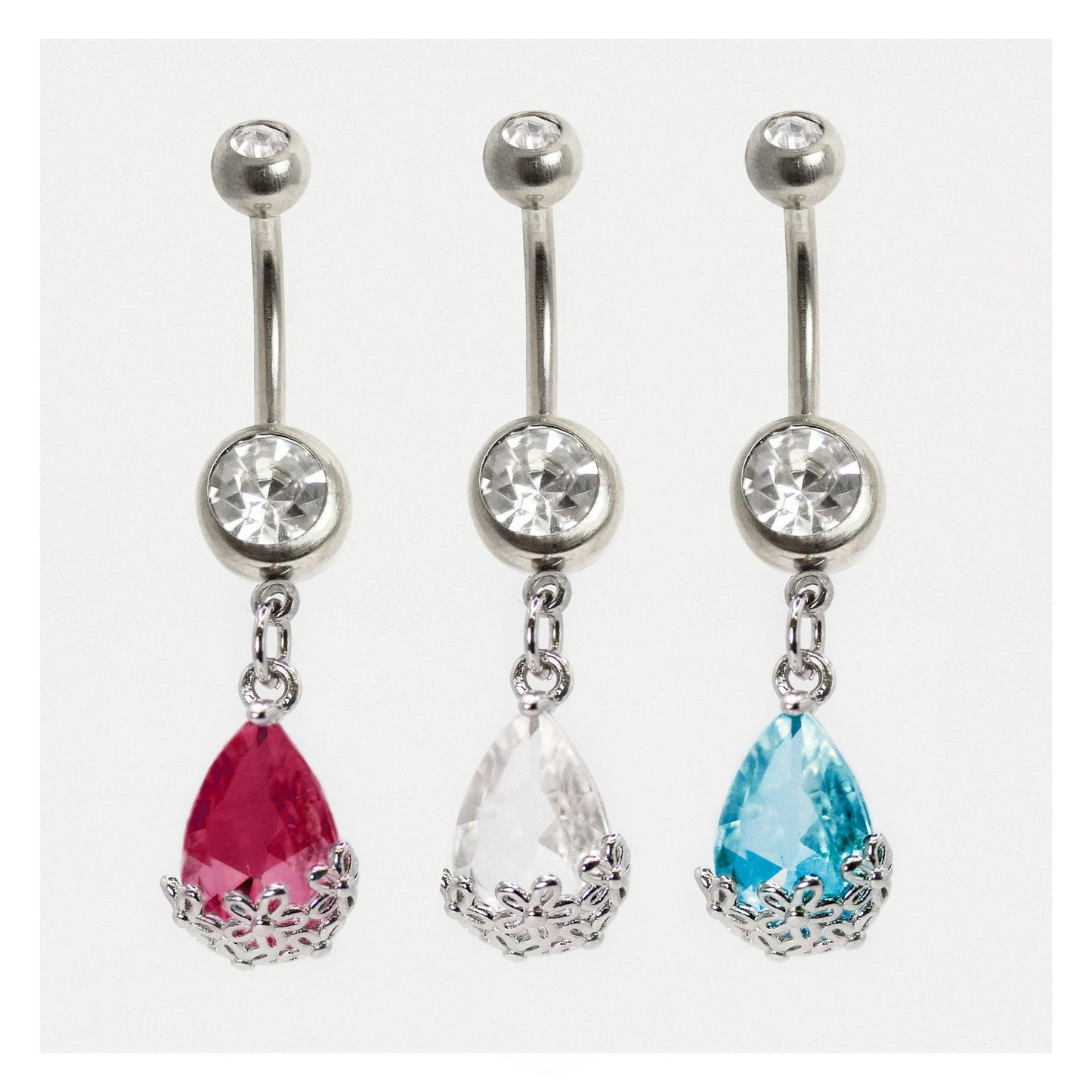 Teardrop Filigree Belly Bar