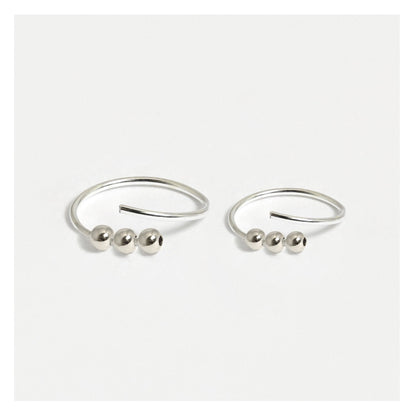 Silver Trinity Ball Nose Ring - 8mm & 10mm