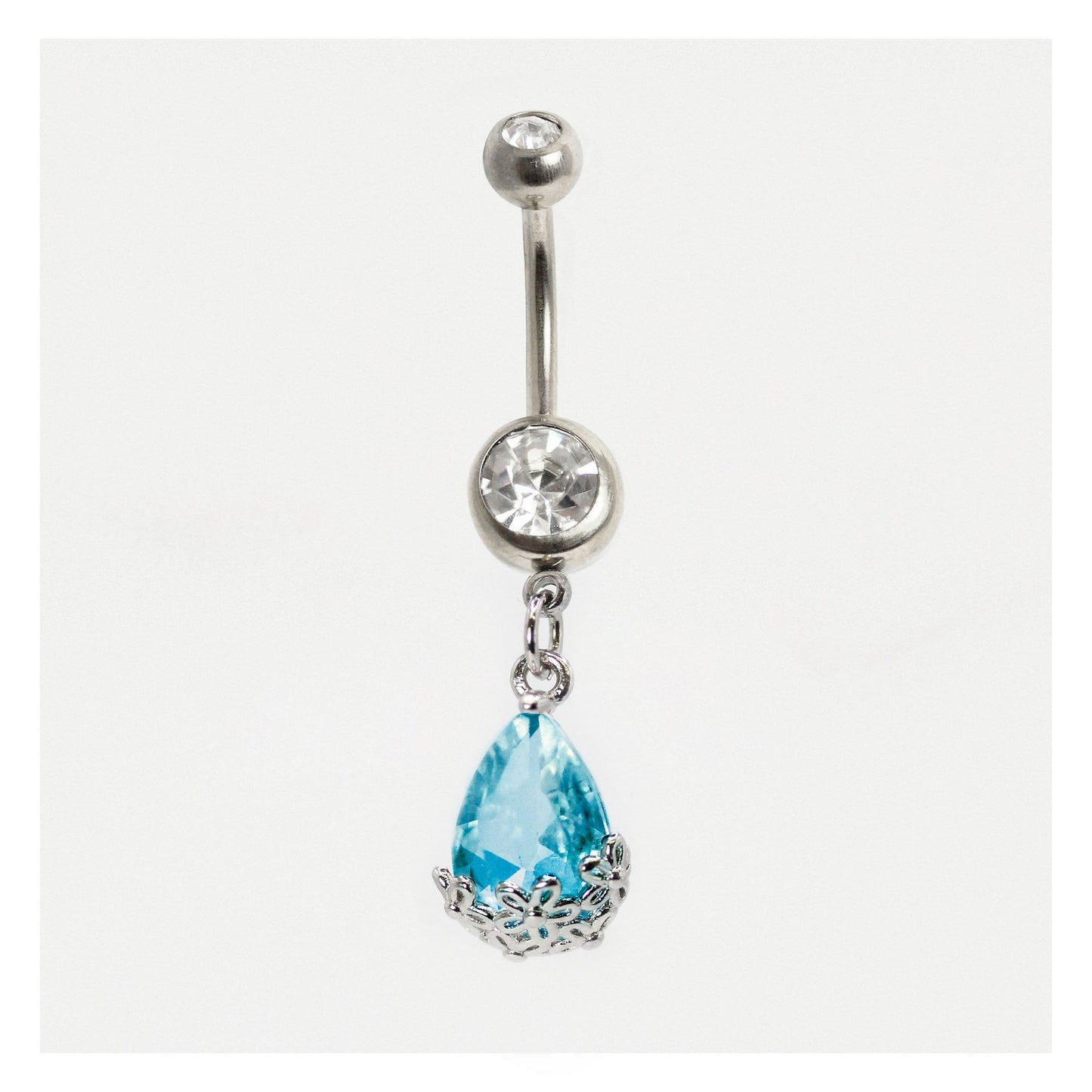 Teardrop Filigree Belly Bar
