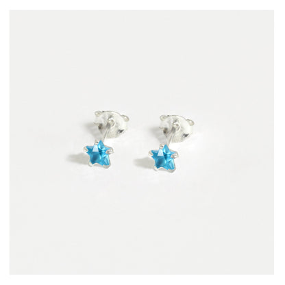 Silver Tiny CZ Stardust Ear Studs