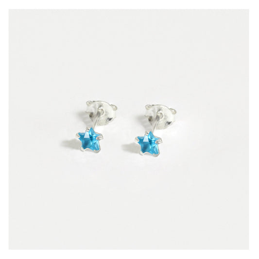 Silver Tiny CZ Stardust Ear Studs