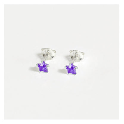 Silver Tiny CZ Stardust Ear Studs