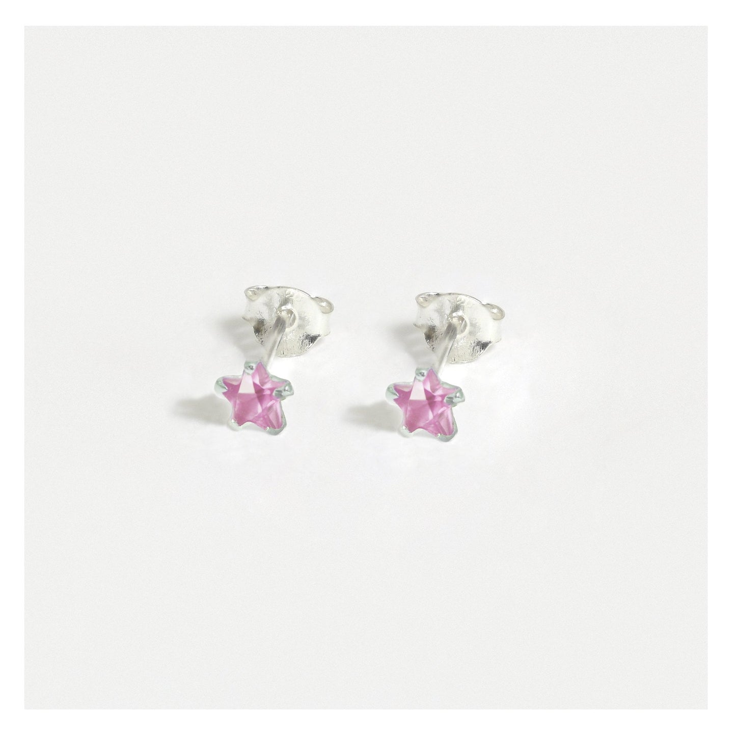 Silver Tiny CZ Stardust Ear Studs