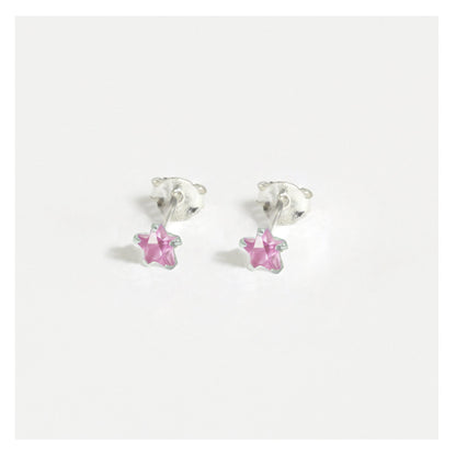 Silver Tiny CZ Stardust Ear Studs