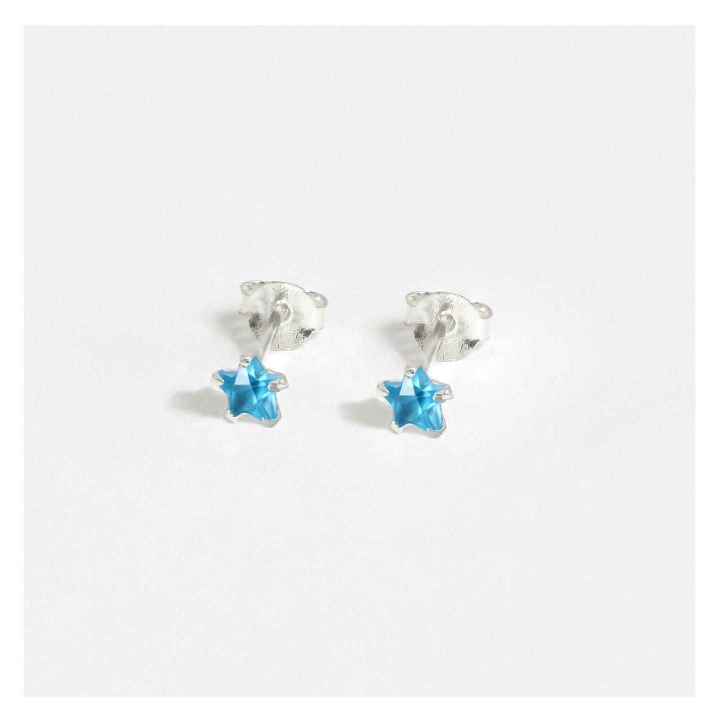 Silver Tiny CZ Stardust Ear Studs