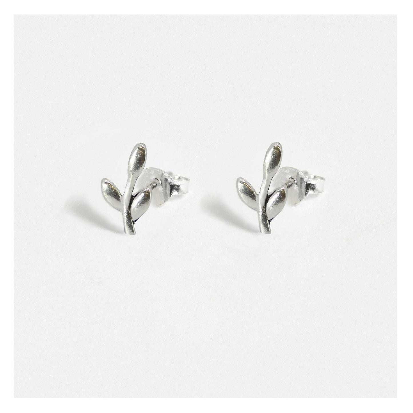 Ear Studs with Tiny Whispering Leaves