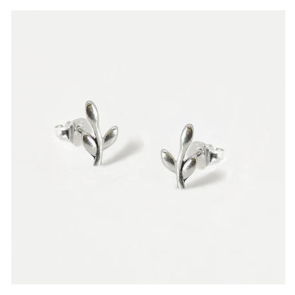 Ear Studs with Tiny Whispering Leaves