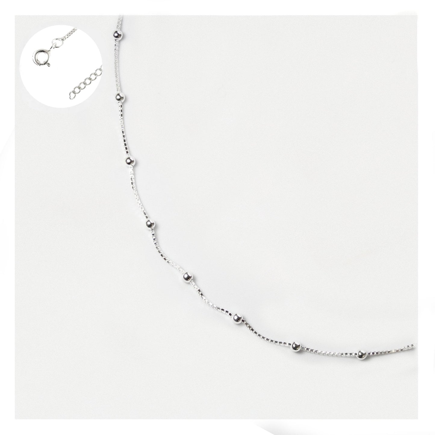 Boxed Ball Chain Necklace