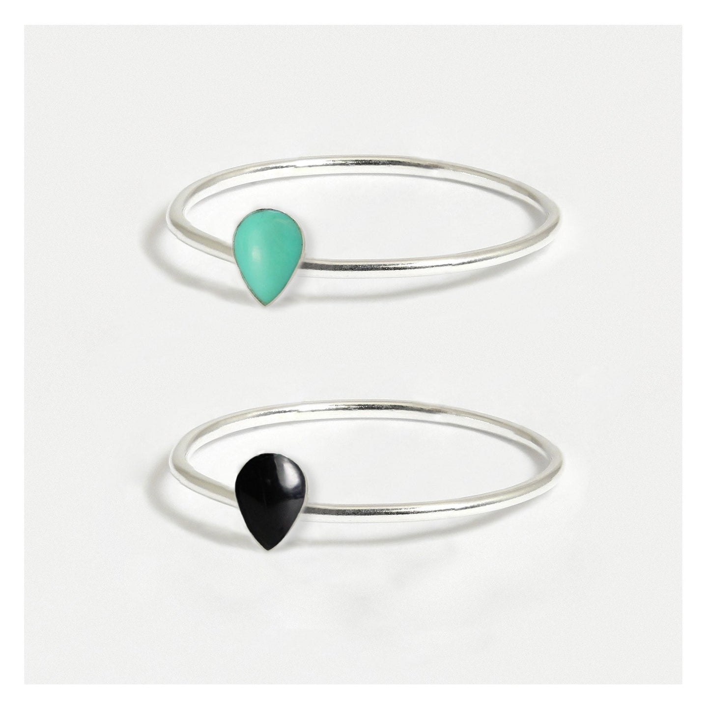 Silver Teardrop Silver Ring