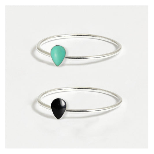Silver Teardrop Silver Ring