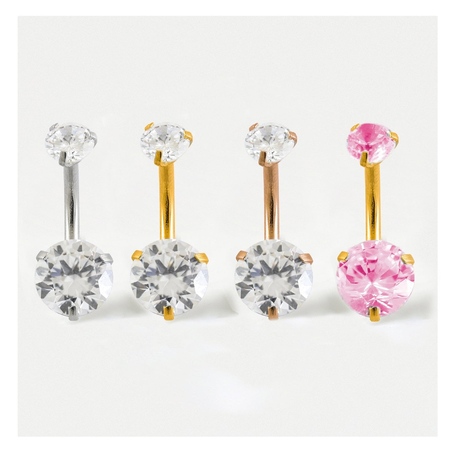 Double Gem Belly Bar