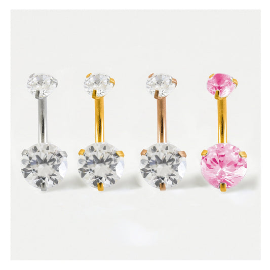 Double Gem Belly Bar