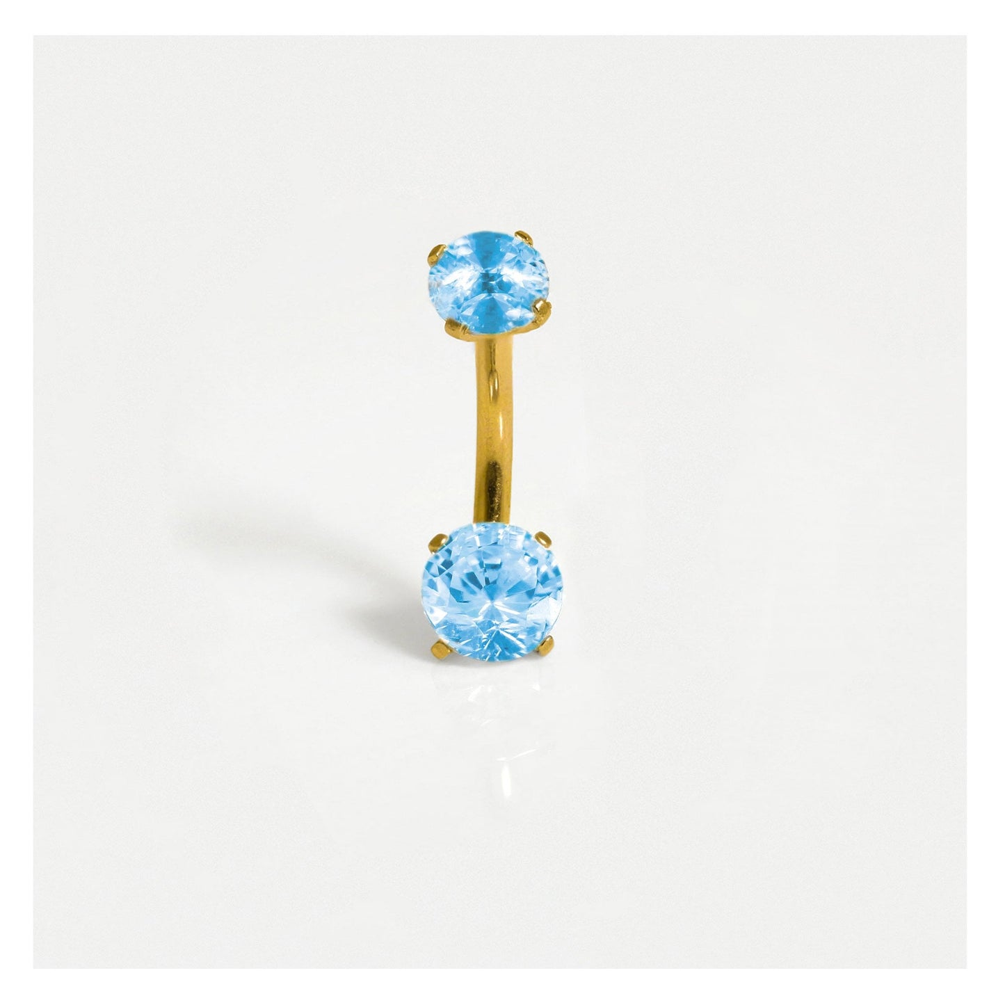 Gold Double Clawset Belly Bar