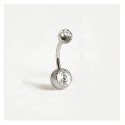 Steel Double Jewelled Belly Bar