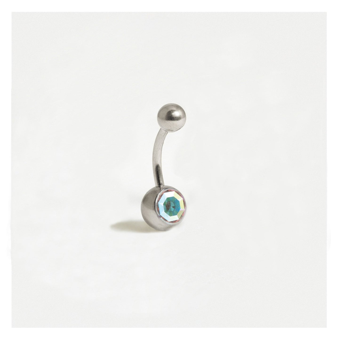 Steel Jewelled Micro Belly Bar