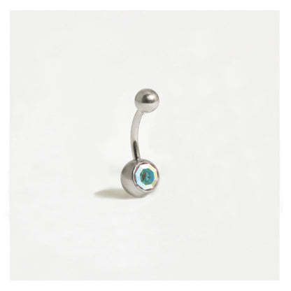 Steel Jewelled Micro Belly Bar