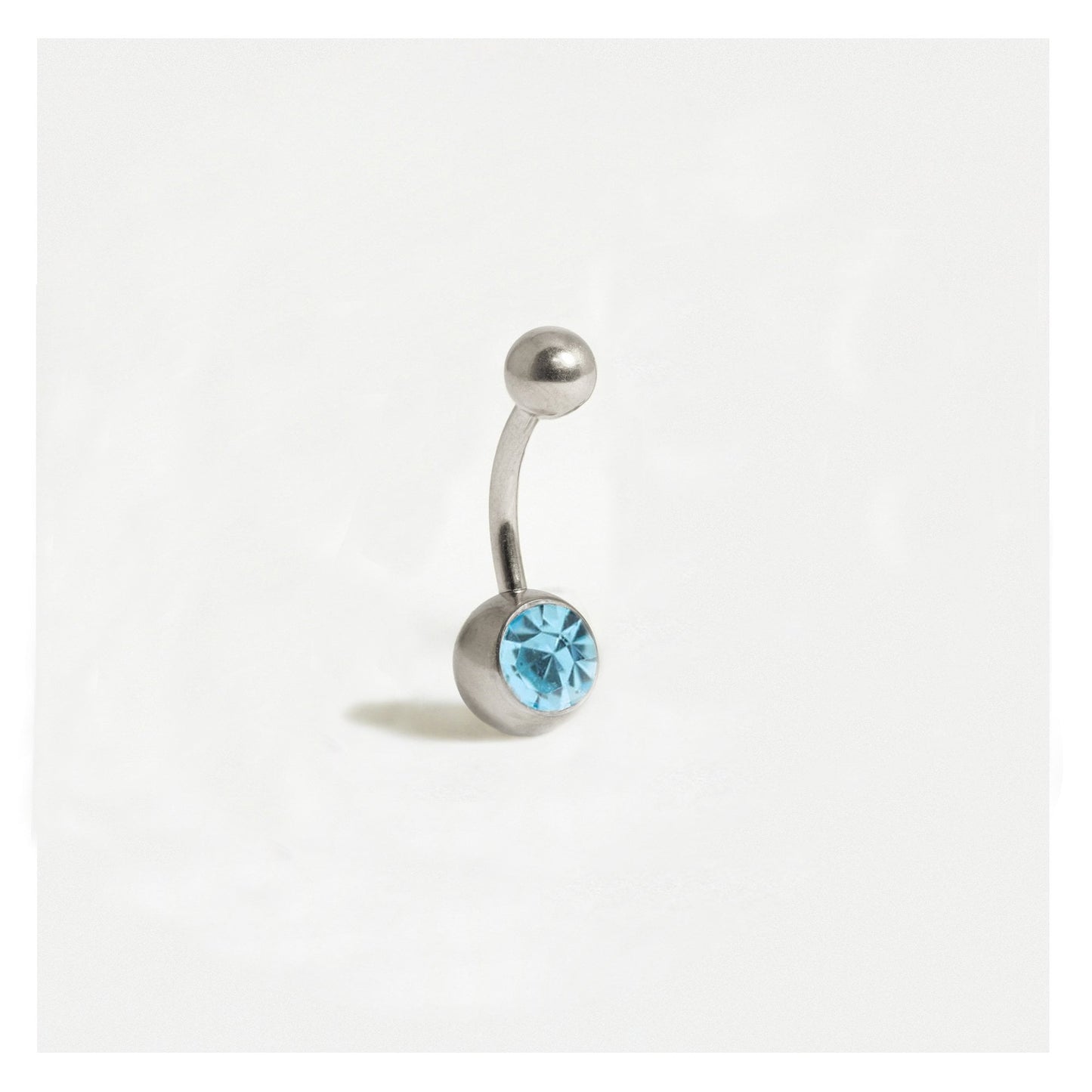 Steel Jewelled Micro Belly Bar