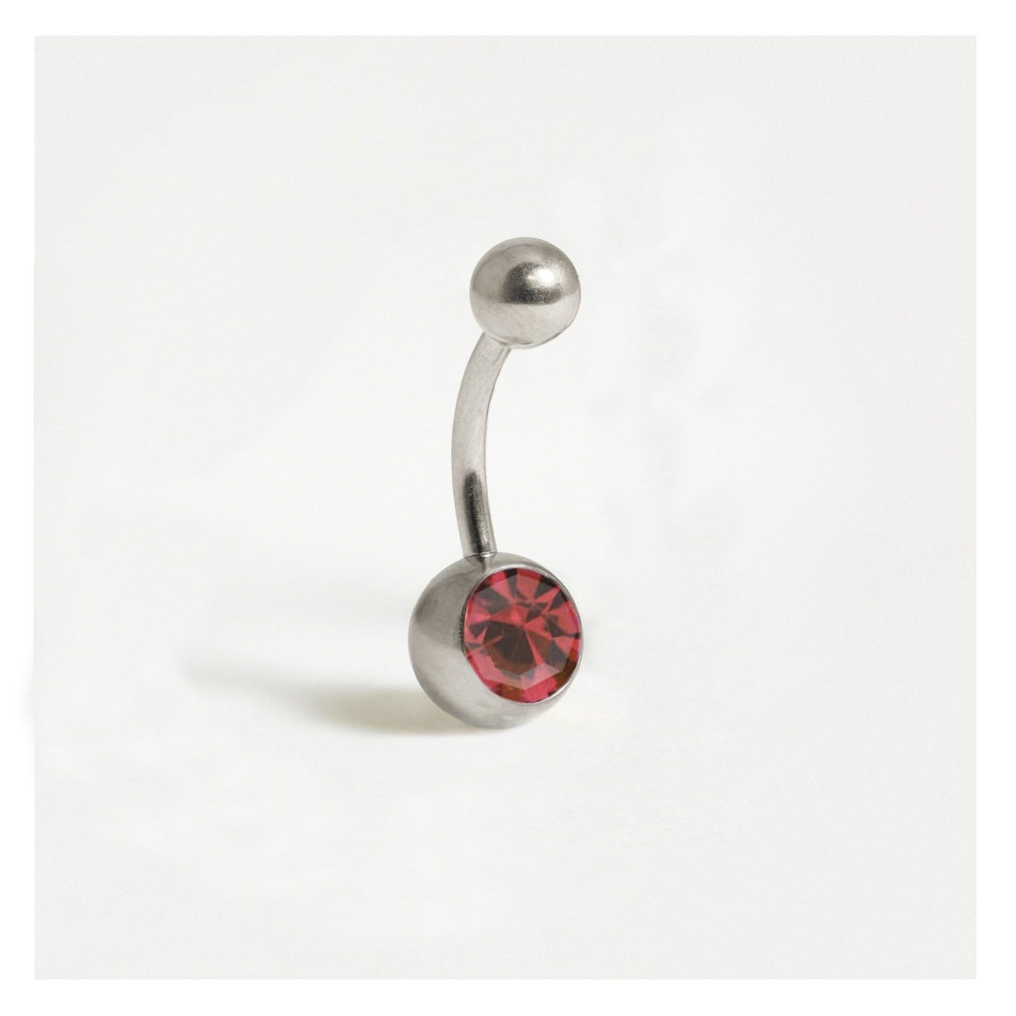Titanium Single Jewelled Belly Bar