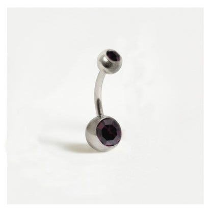 Titanium Double Jewelled Belly Bar
