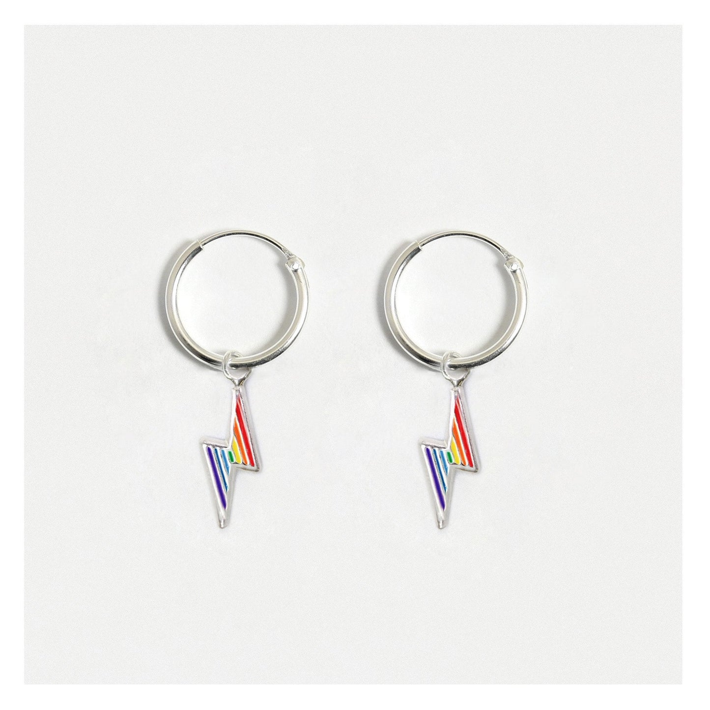 Silver Flash Dance Hoops - 12mm
