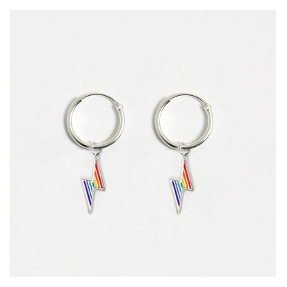 Silver Flash Dance Hoops - 12mm