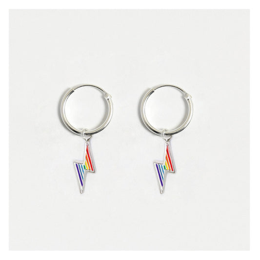 Silver Flash Dance Hoops - 12mm