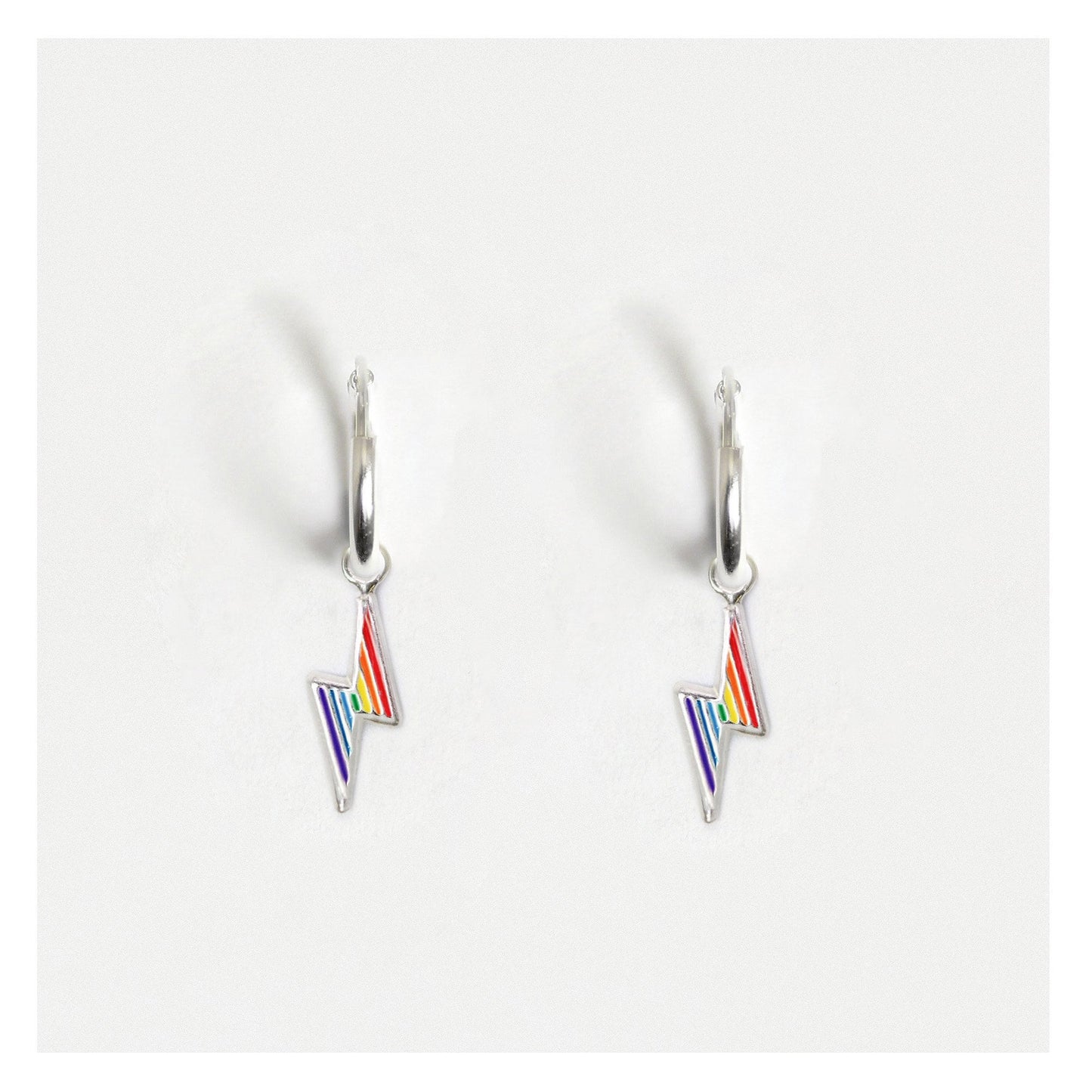 Silver Flash Dance Hoops - 12mm