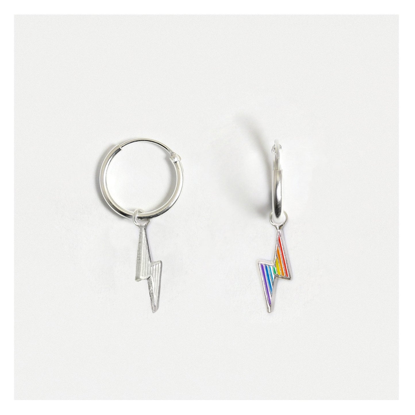 Silver Flash Dance Hoops - 12mm