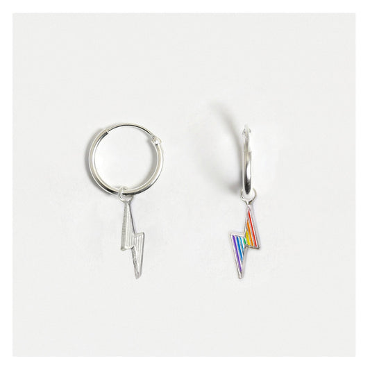 Silver Flash Dance Hoops - 12mm