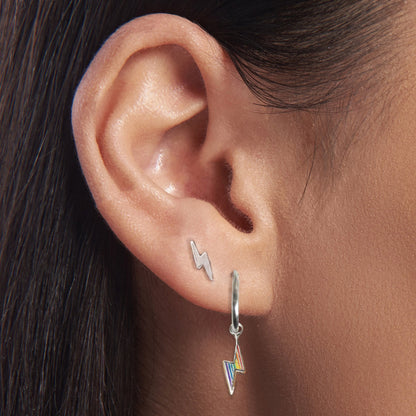 Silver Flash Dance Hoops - 12mm