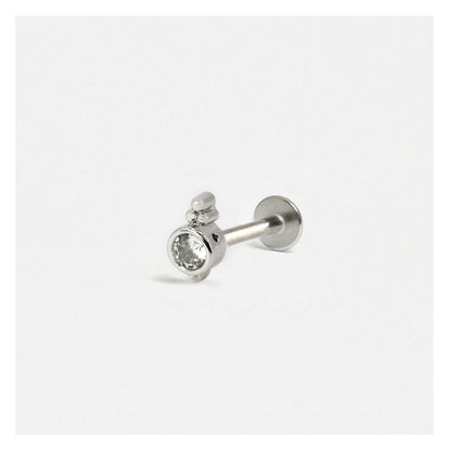 Steel Trinity Bezel Cartilage Stud