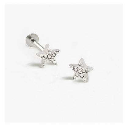 Steel Etoile Cartilage Stud Earring