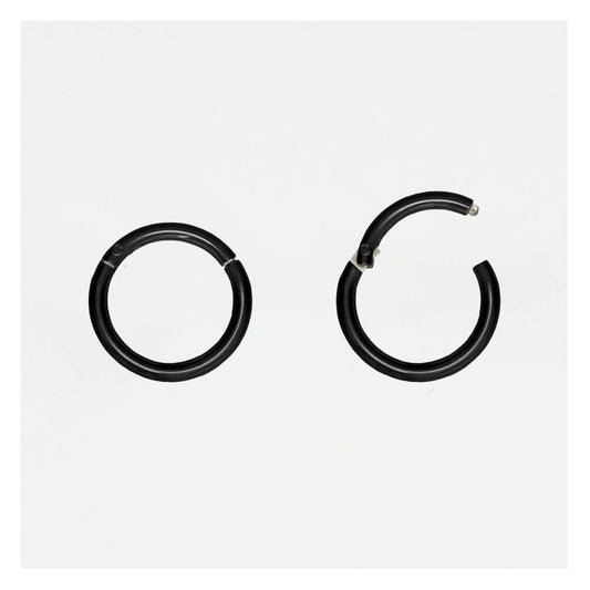Black PVD Titanium Hinged Segment Ring - 1mm & 1.2mm