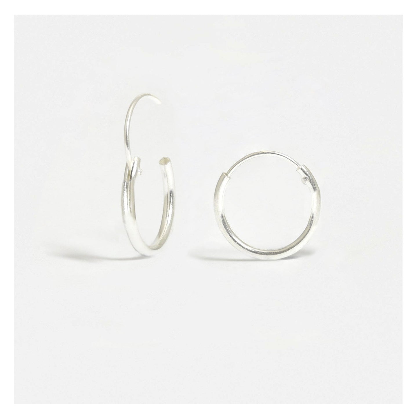 Silver Hoop Earrings 8 - 16mm
