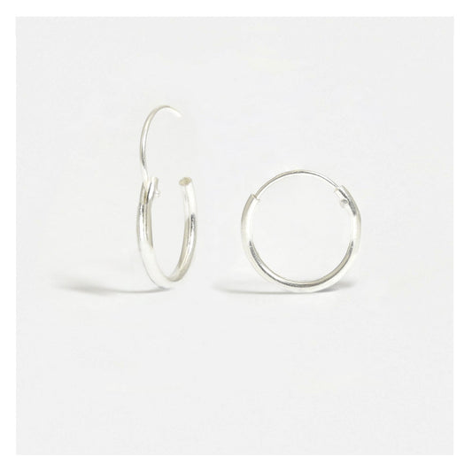Silver Hoop Earrings 8 - 16mm