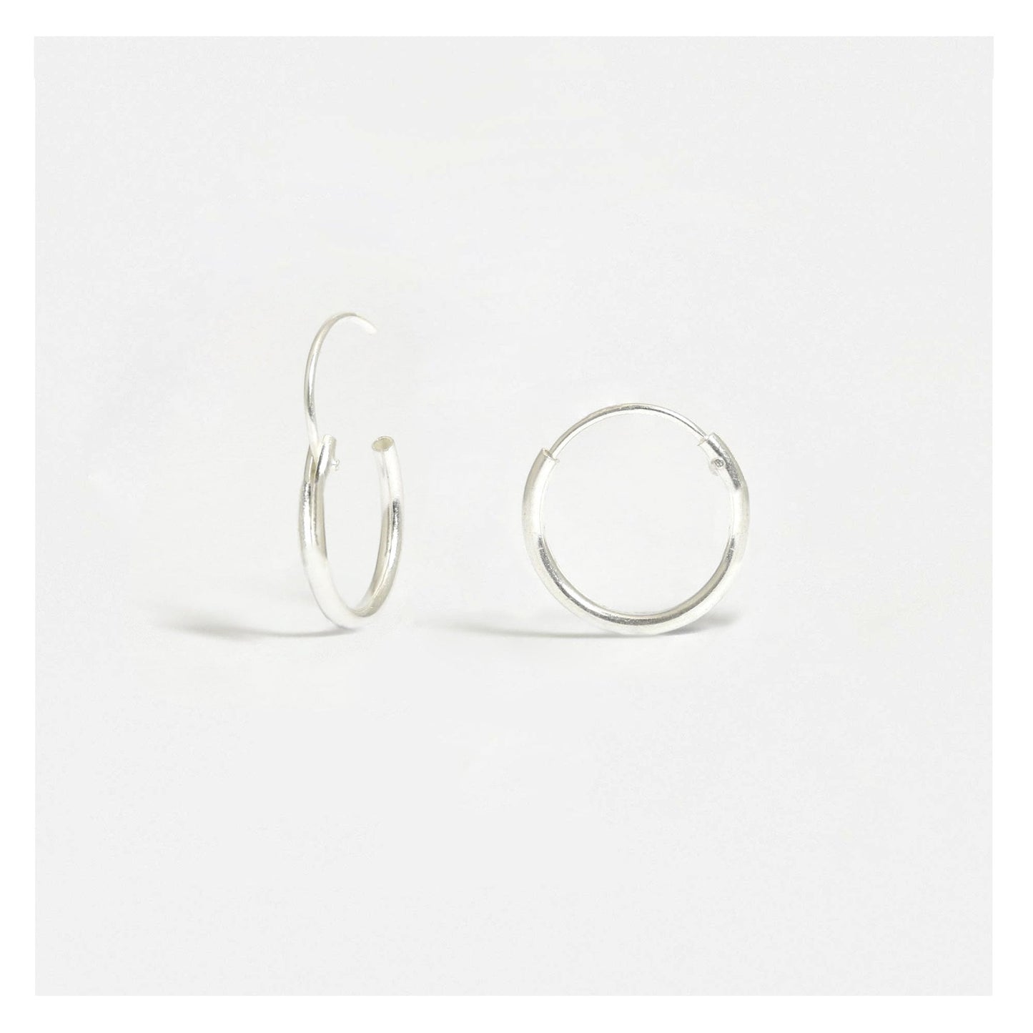 Silver Hoop Earrings 8 - 16mm