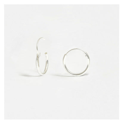 Silver Hoop Earrings 8 - 16mm