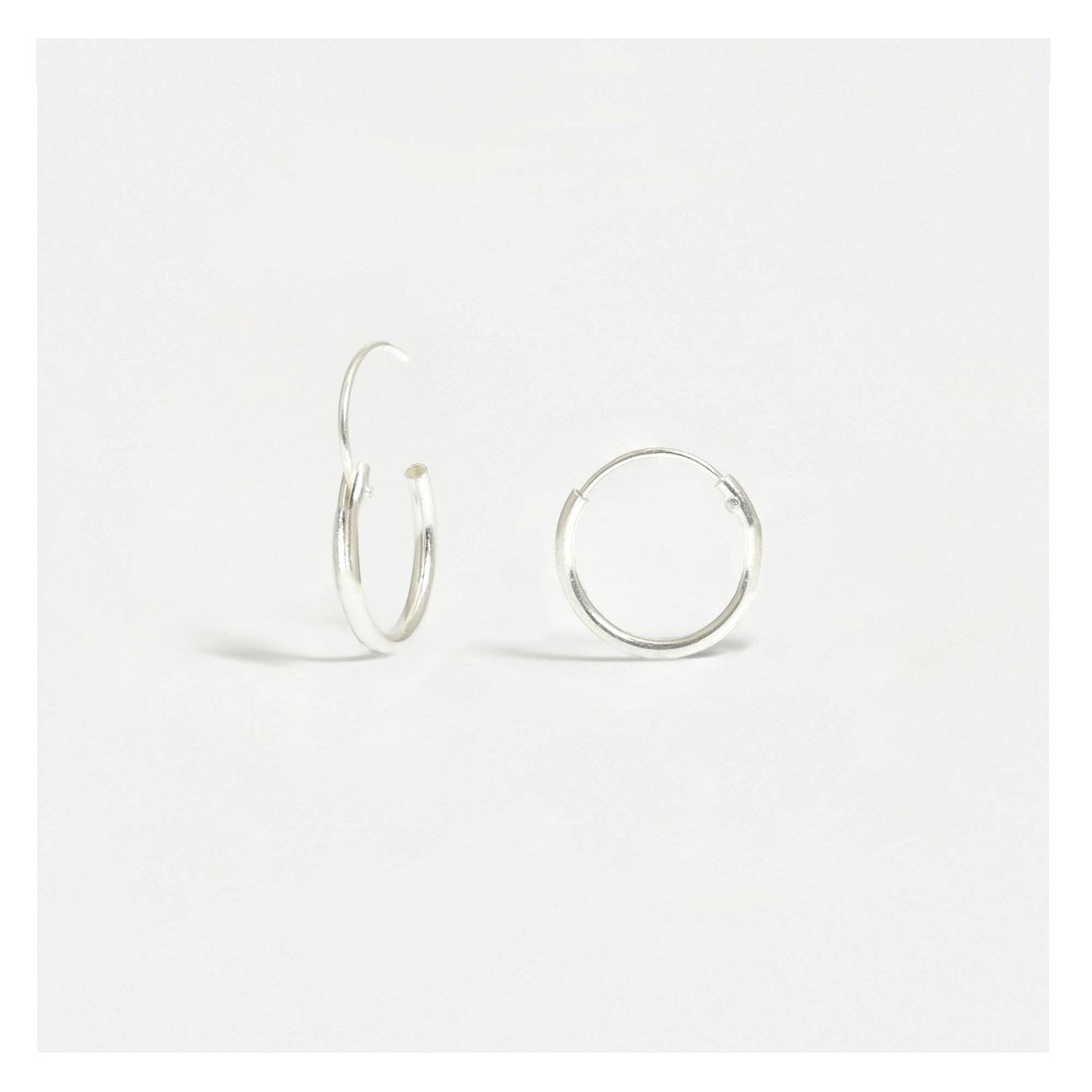 Silver Hoop Earrings 8 - 16mm