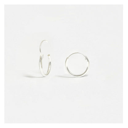 Silver Hoop Earrings 8 - 16mm