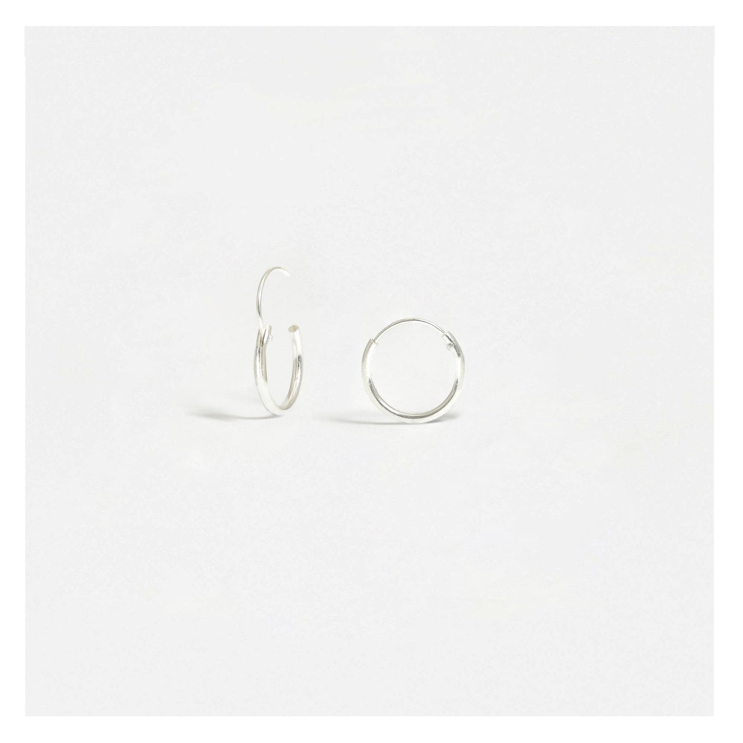 Silver Hoop Earrings 8 - 16mm