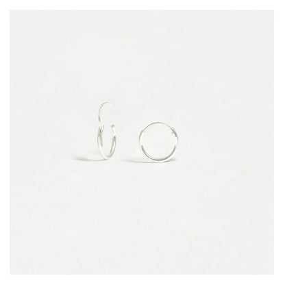 Silver Hoop Earrings 8 - 16mm