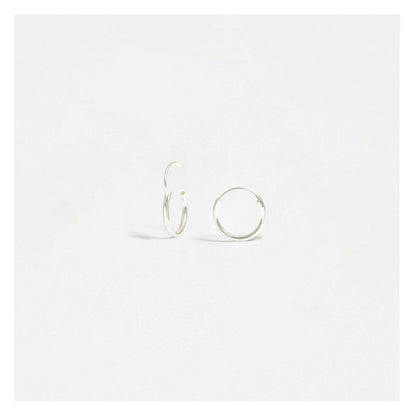Silver Hoop Earrings 8 - 16mm