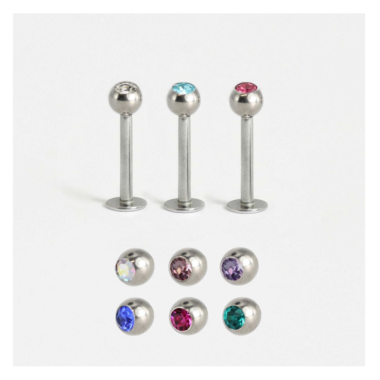 Titanium Jewelled Labret - 1.2mm