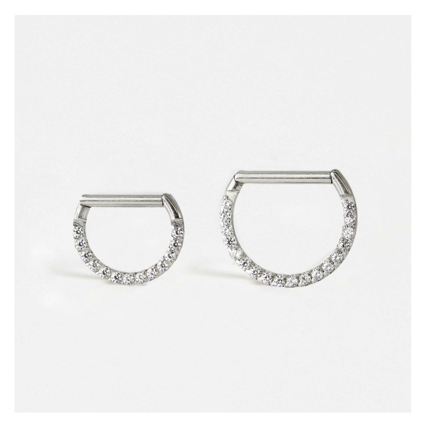 Steel Diamante D Hinged Segment Ring - 1.2mm