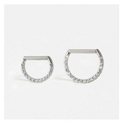 Steel Diamante D Hinged Segment Ring - 1.2mm